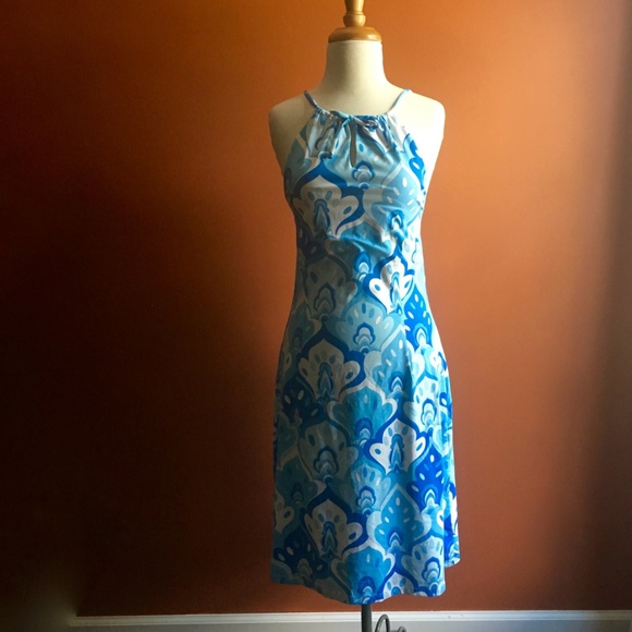 J. McLaughlin Dresses & Skirts - J MCLAUGHLIN Blue Halter Dress L